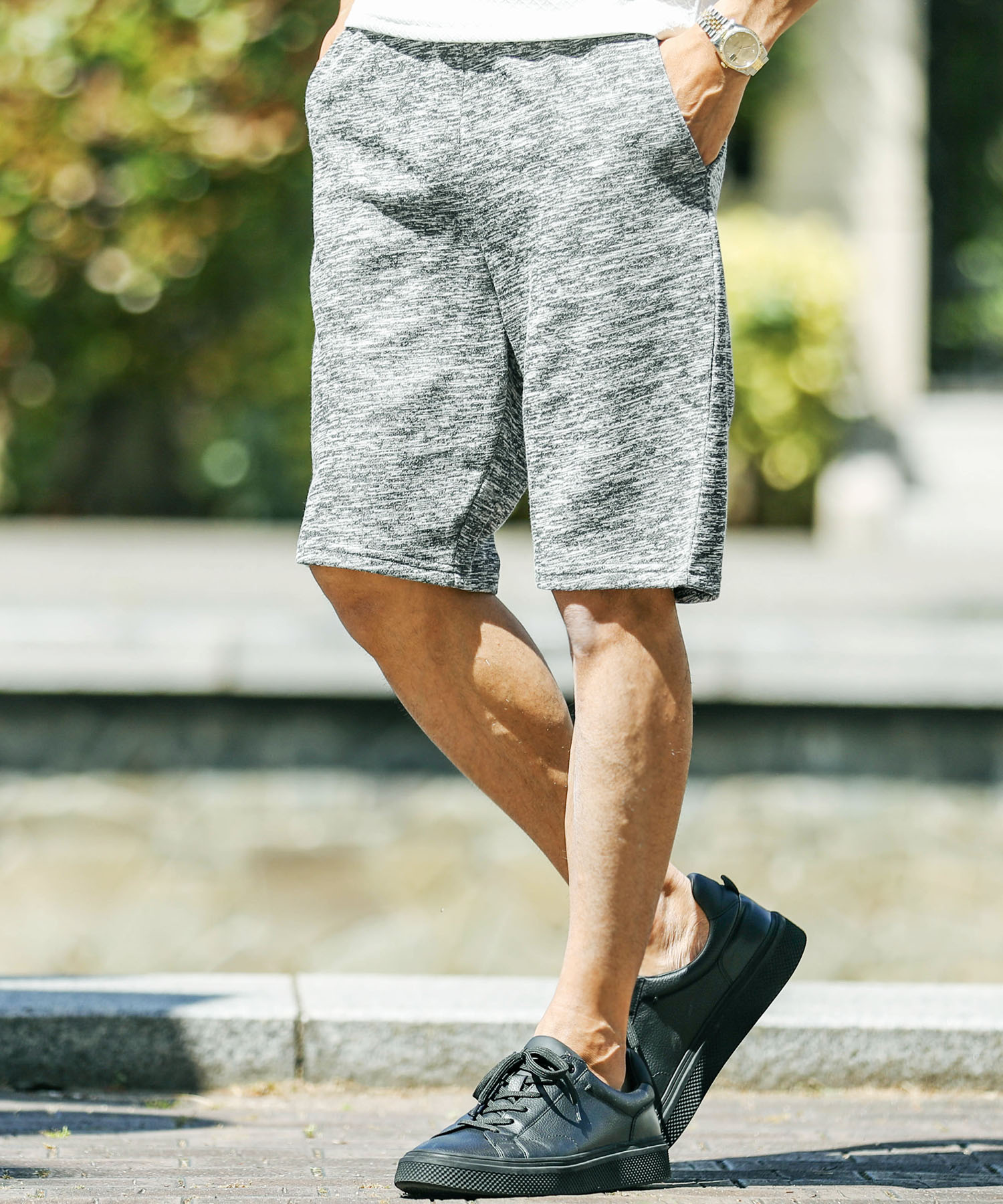 二枚セット メンズ 大きいサイズ ハーフパンツ セットアップ ショートパンツ