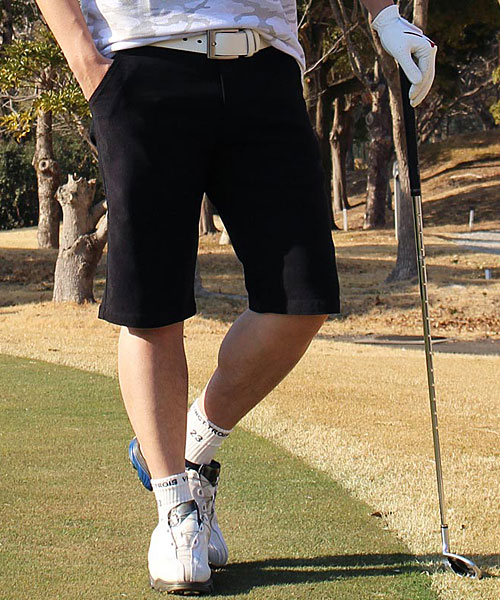 ショートパンツ ゴルフパンツ メンズ ハーフパンツ ゴルフウェア ストレッチ チノパン スポーツウェア 無地 短パン ショーツ 大きいサイズ デサント ショートパンツ【新品】 Lサイズ ゴルフウェア レディース