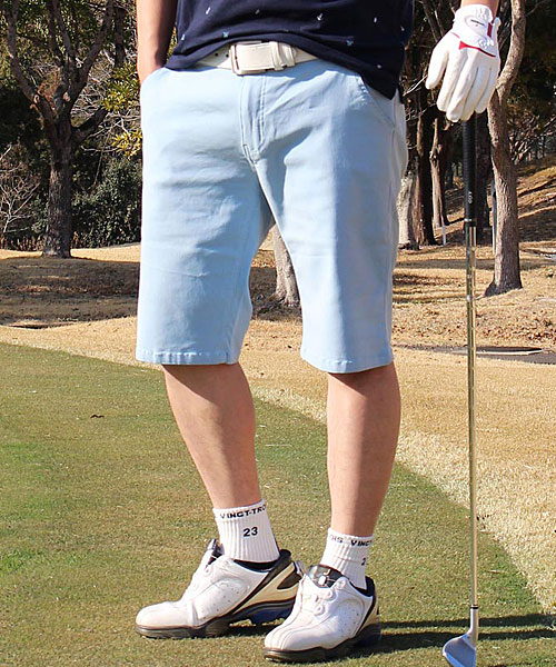 ショートパンツ ゴルフパンツ メンズ ハーフパンツ ゴルフウェア ストレッチ チノパン スポーツウェア 無地 短パン ショーツ 大きいサイズ デサント ショートパンツ【新品】 Lサイズ ゴルフウェア レディース