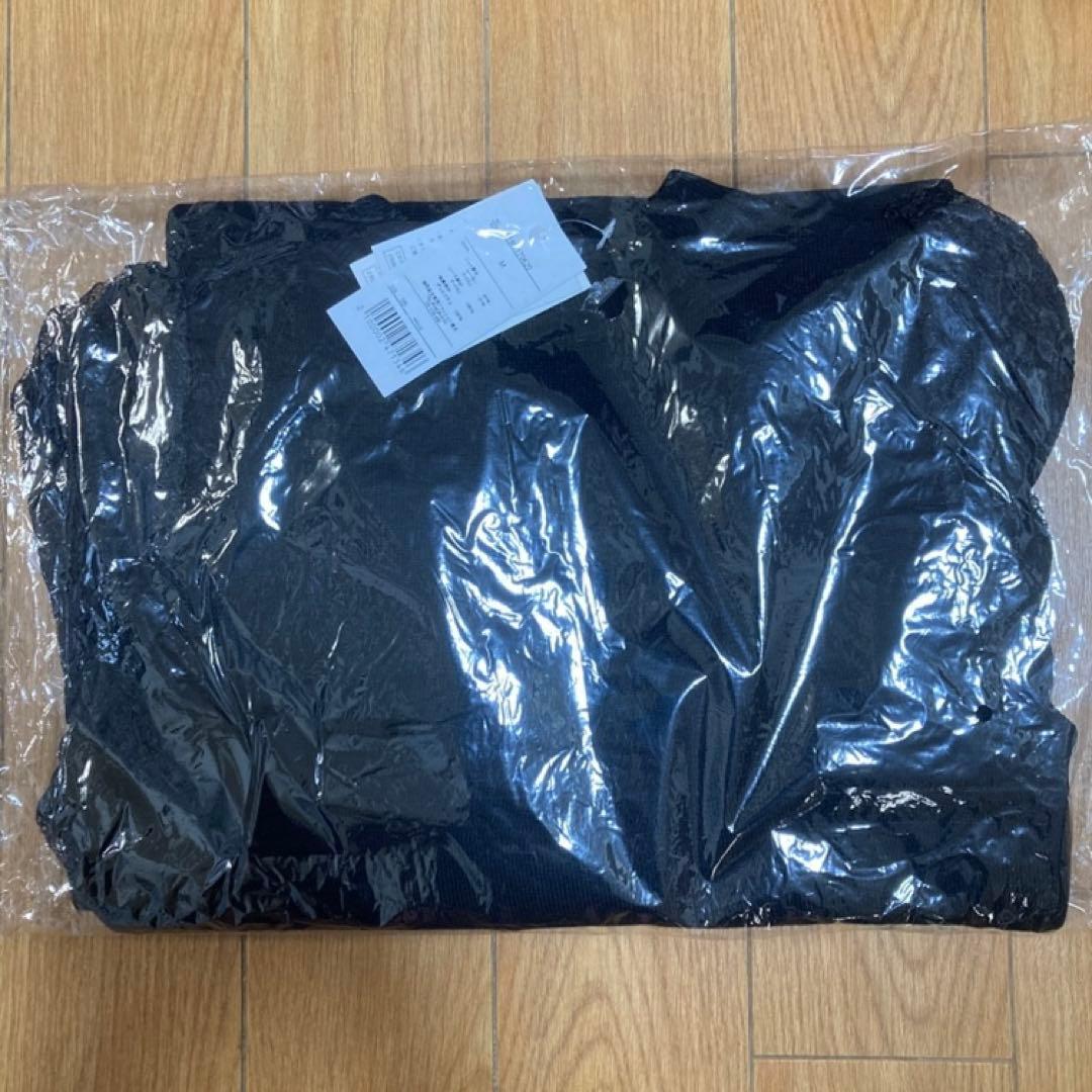 【新品】トッコ クローゼット フラワーレーススリーブ切替ニットワンピース 黒