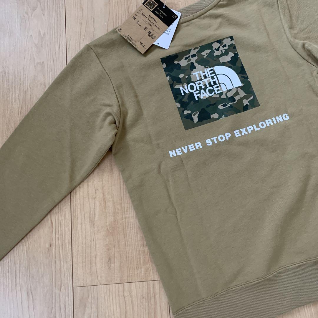 ノースフェイス バックスクエアカモロゴ トレーナー ケルプタン 140cm