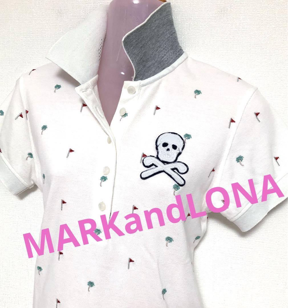 マークアンドロナ 刺繍 半袖ポロシャツ サイズS