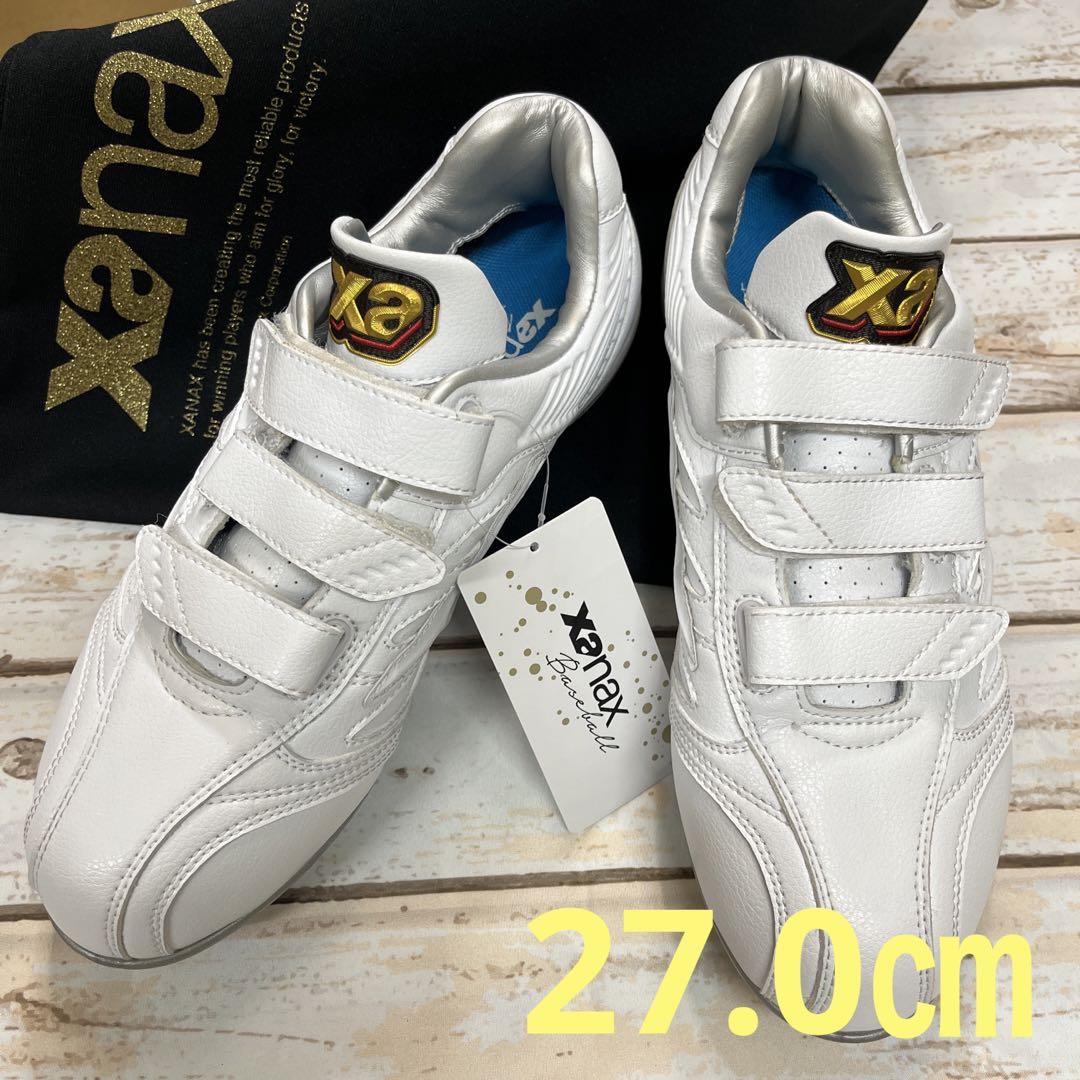 Xanax ベルト式樹脂底スパイク 白 27.0㎝ 新品